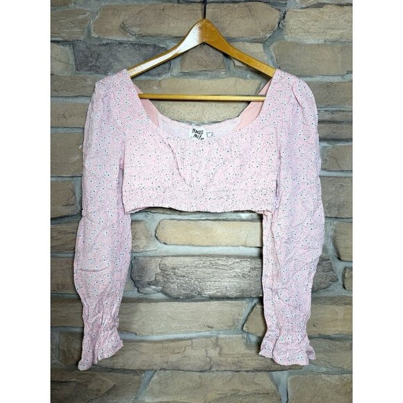 NWT Princess Polly Pink Floral Crop Top. Size 8. - Picture 1 of 7